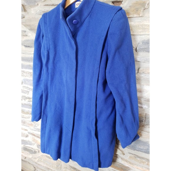 VTG Blue Wool Coat Small/Medium - Picture 4 of 6
